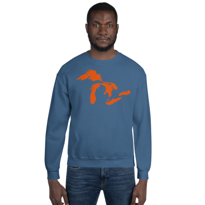 Great Lakes Sweatshirt | Unisex Standard - Maple Leaf Orange