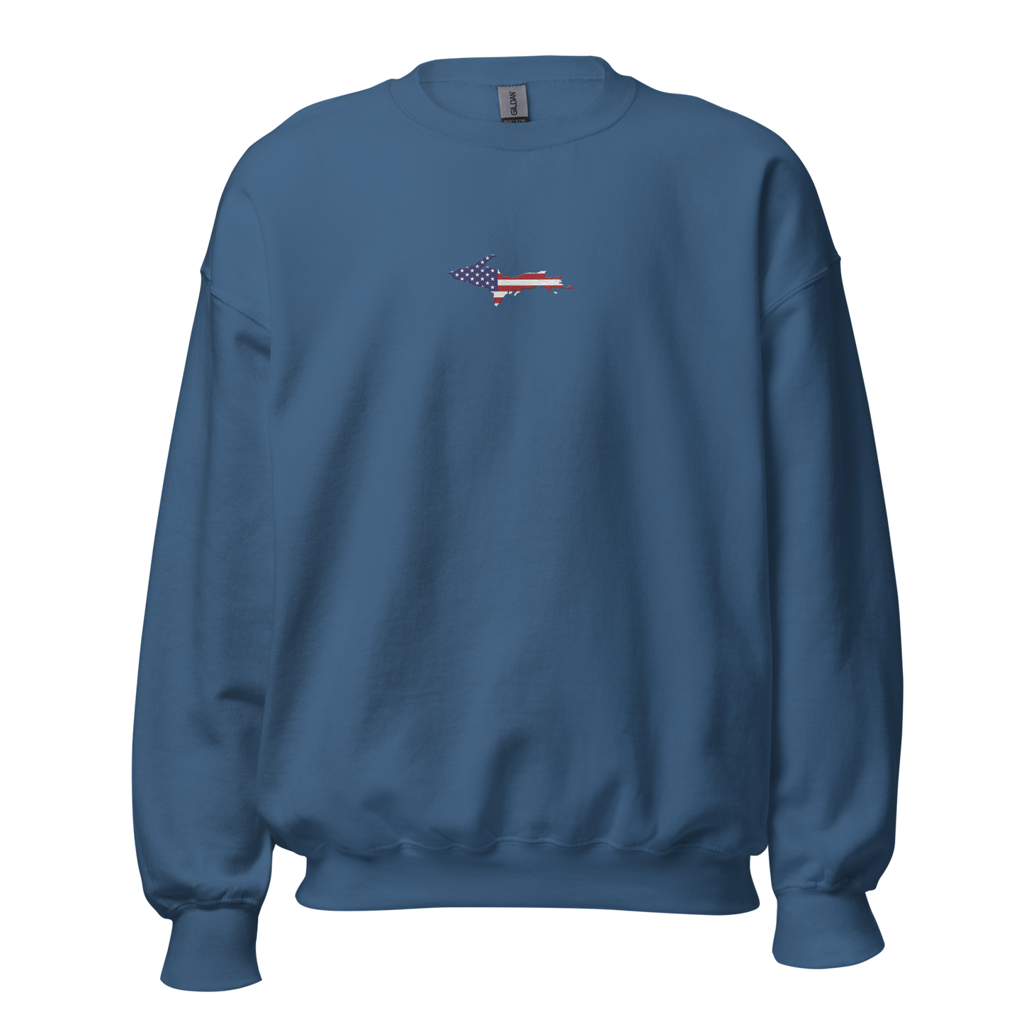 Michigan Upper Peninsula Sweatshirt (w/ Embroidered UP USA Flag Outline) | Unisex Standard