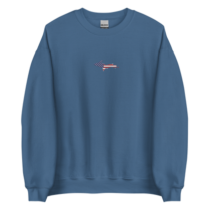 Michigan Upper Peninsula Sweatshirt (w/ Embroidered UP USA Flag Outline) | Unisex Standard