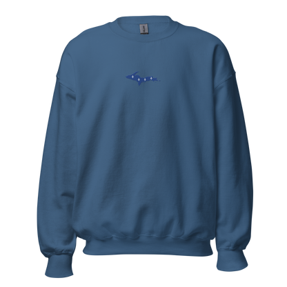 Michigan Upper Peninsula Sweatshirt (w/ Embroidered UP Quebec Flag Outline) | Unisex Standard