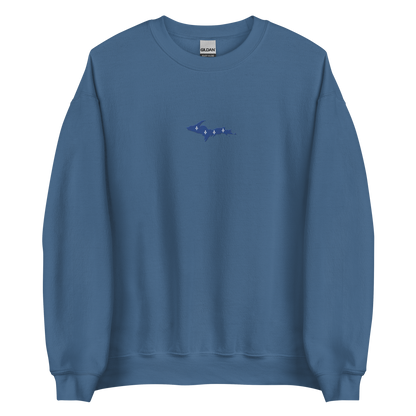 Michigan Upper Peninsula Sweatshirt (w/ Embroidered UP Quebec Flag Outline) | Unisex Standard