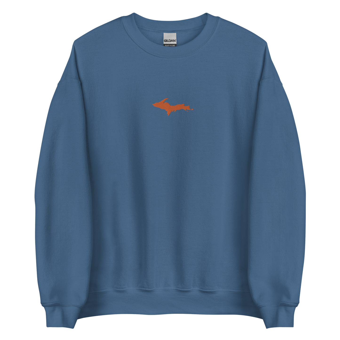 Michigan Upper Peninsula Sweatshirt (w/ Embroidered Orange UP Outline) | Unisex Standard