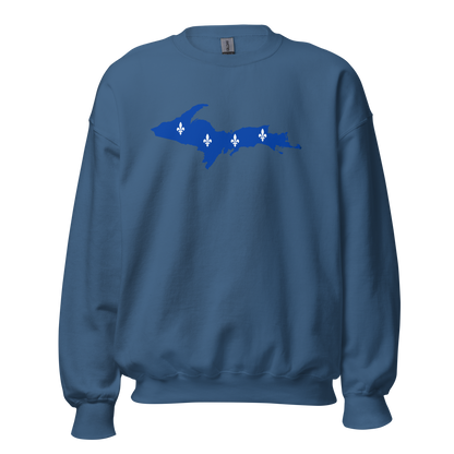 Michigan Upper Peninsula Sweatshirt (w/ UP Quebec Flag Outline) | Unisex Standard