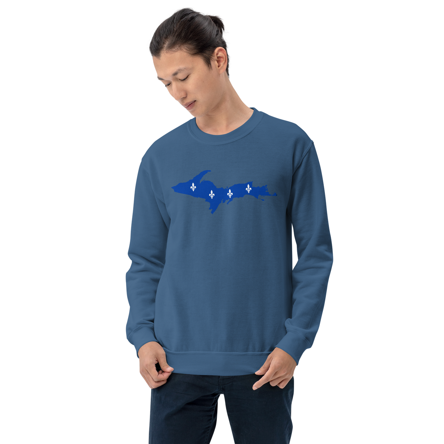 Michigan Upper Peninsula Sweatshirt (w/ UP Quebec Flag Outline) | Unisex Standard