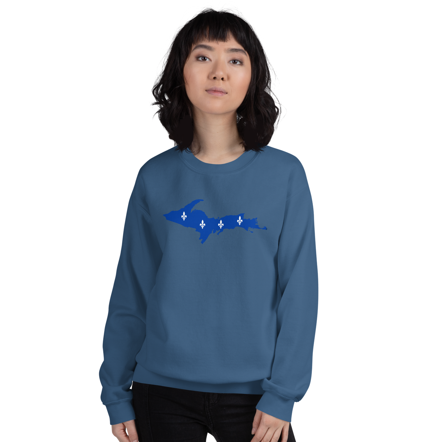 Michigan Upper Peninsula Sweatshirt (w/ UP Quebec Flag Outline) | Unisex Standard