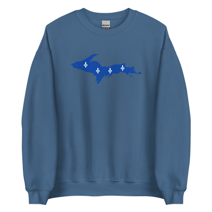 Michigan Upper Peninsula Sweatshirt (w/ UP Quebec Flag Outline) | Unisex Standard