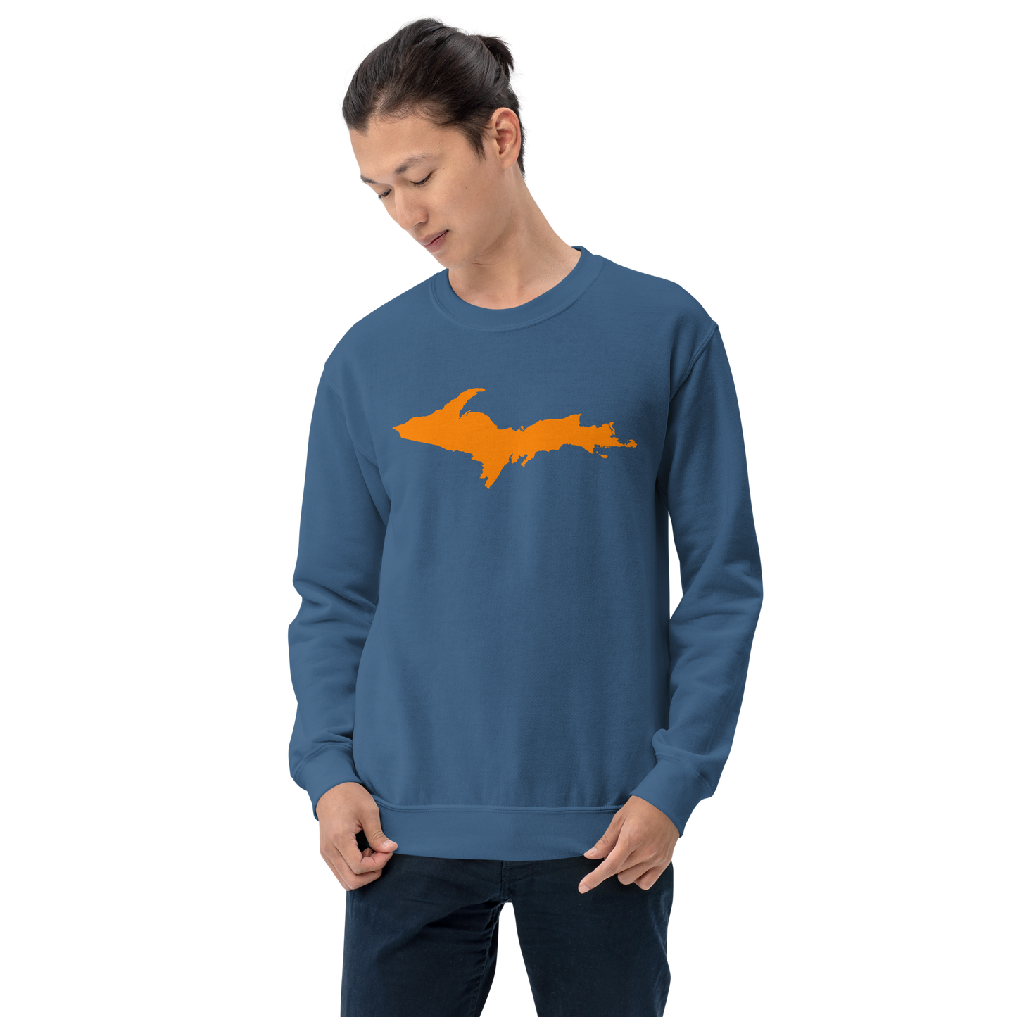 Michigan Upper Peninsula Sweatshirt (w/ Orange UP Outline) | Unisex Standard