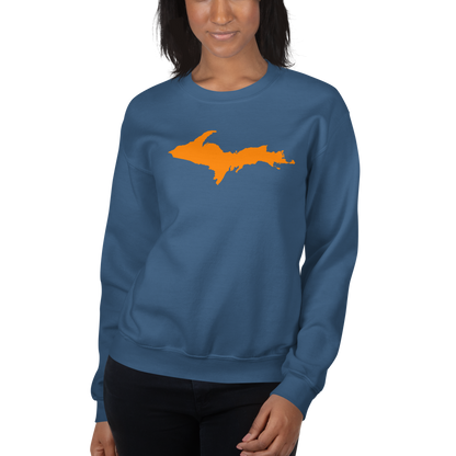 Michigan Upper Peninsula Sweatshirt (w/ Orange UP Outline) | Unisex Standard