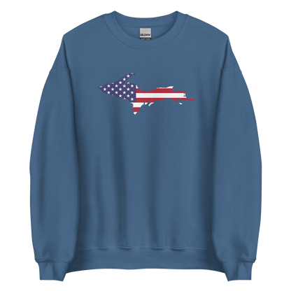 Michigan Upper Peninsula Sweatshirt (w/ UP USA Flag Outline) | Unisex Standard