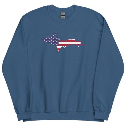 Michigan Upper Peninsula Sweatshirt (w/ UP USA Flag Outline) | Unisex Standard