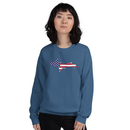 Michigan Upper Peninsula Sweatshirt (w/ UP USA Flag Outline) | Unisex Standard