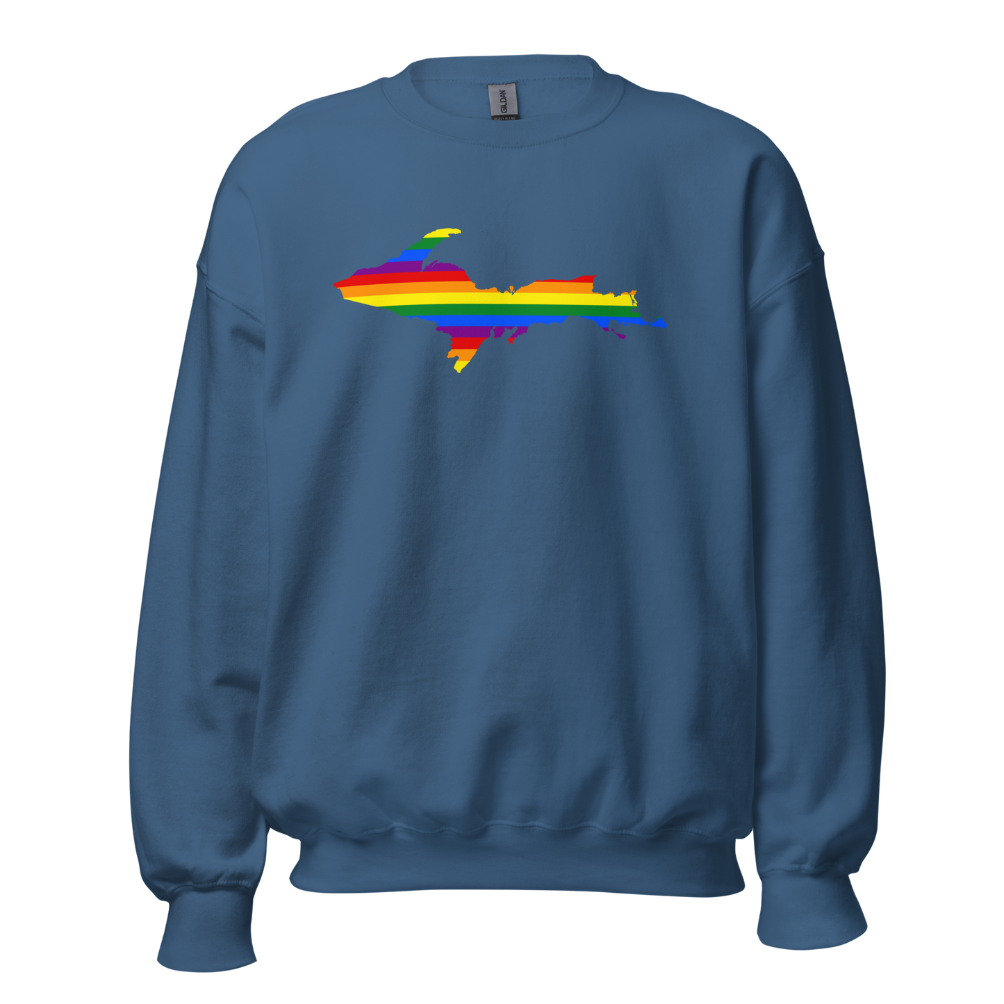 Michigan Upper Peninsula Sweatshirt (w/ UP Pride Flag Outline) | Unisex Standard