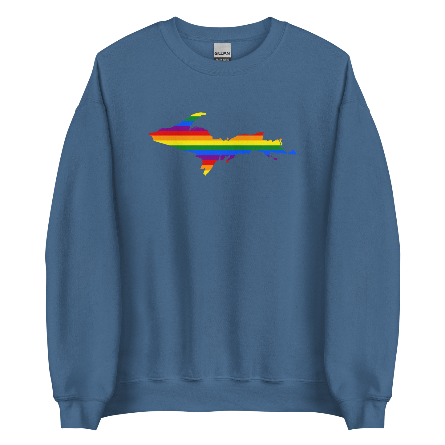 Michigan Upper Peninsula Sweatshirt (w/ UP Pride Flag Outline) | Unisex Standard