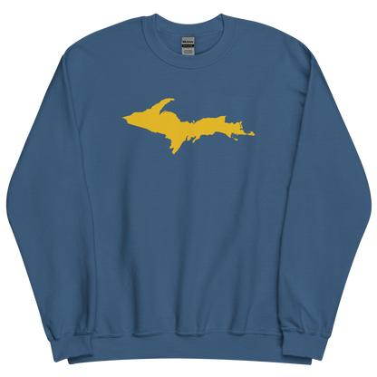 Michigan Upper Peninsula Sweatshirt (w/ Gold UP Outline) | Unisex Standard