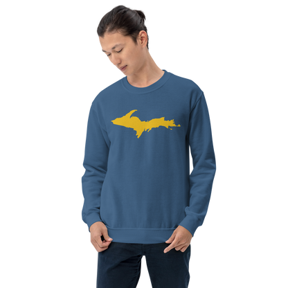 Michigan Upper Peninsula Sweatshirt (w/ Gold UP Outline) | Unisex Standard