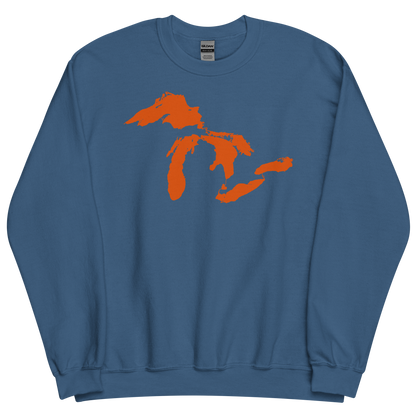 Great Lakes Sweatshirt | Unisex Standard - Maple Leaf Orange