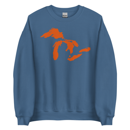 Great Lakes Sweatshirt | Unisex Standard - Maple Leaf Orange