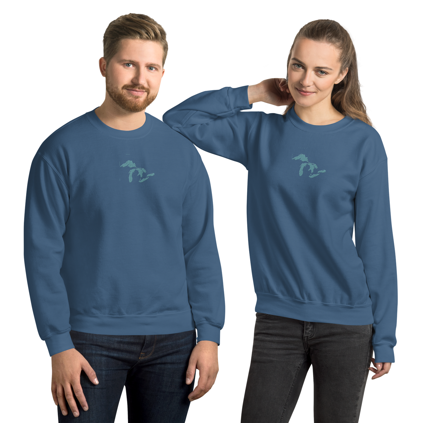 Great Lakes Sweatshirt | Unisex Standard - Huron Blue Emb.