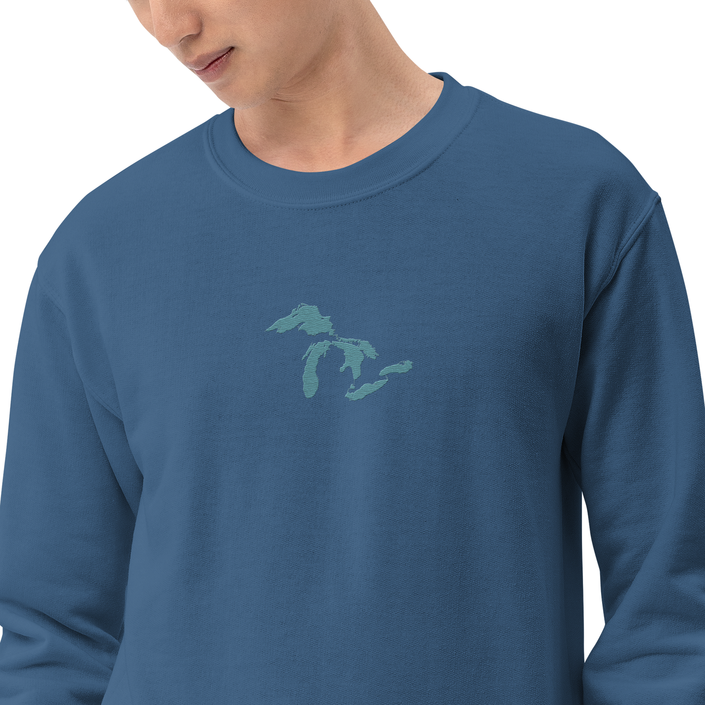 Great Lakes Sweatshirt | Unisex Standard - Huron Blue Emb.