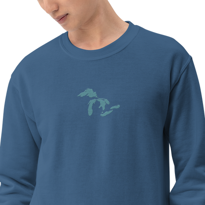 Great Lakes Sweatshirt | Unisex Standard - Huron Blue Emb.