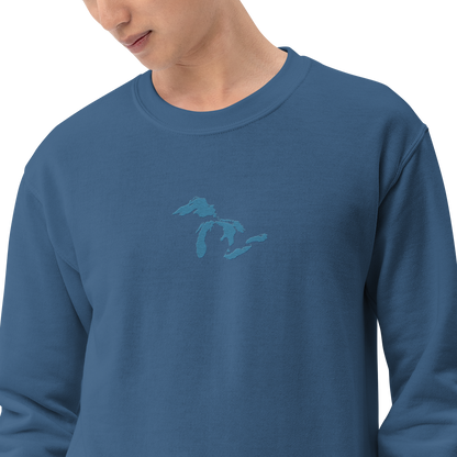 Great Lakes Sweatshirt | Unisex Standard - Traverse Blue Emb.