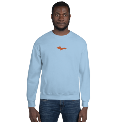 Michigan Upper Peninsula Sweatshirt (w/ Embroidered Orange UP Outline) | Unisex Standard