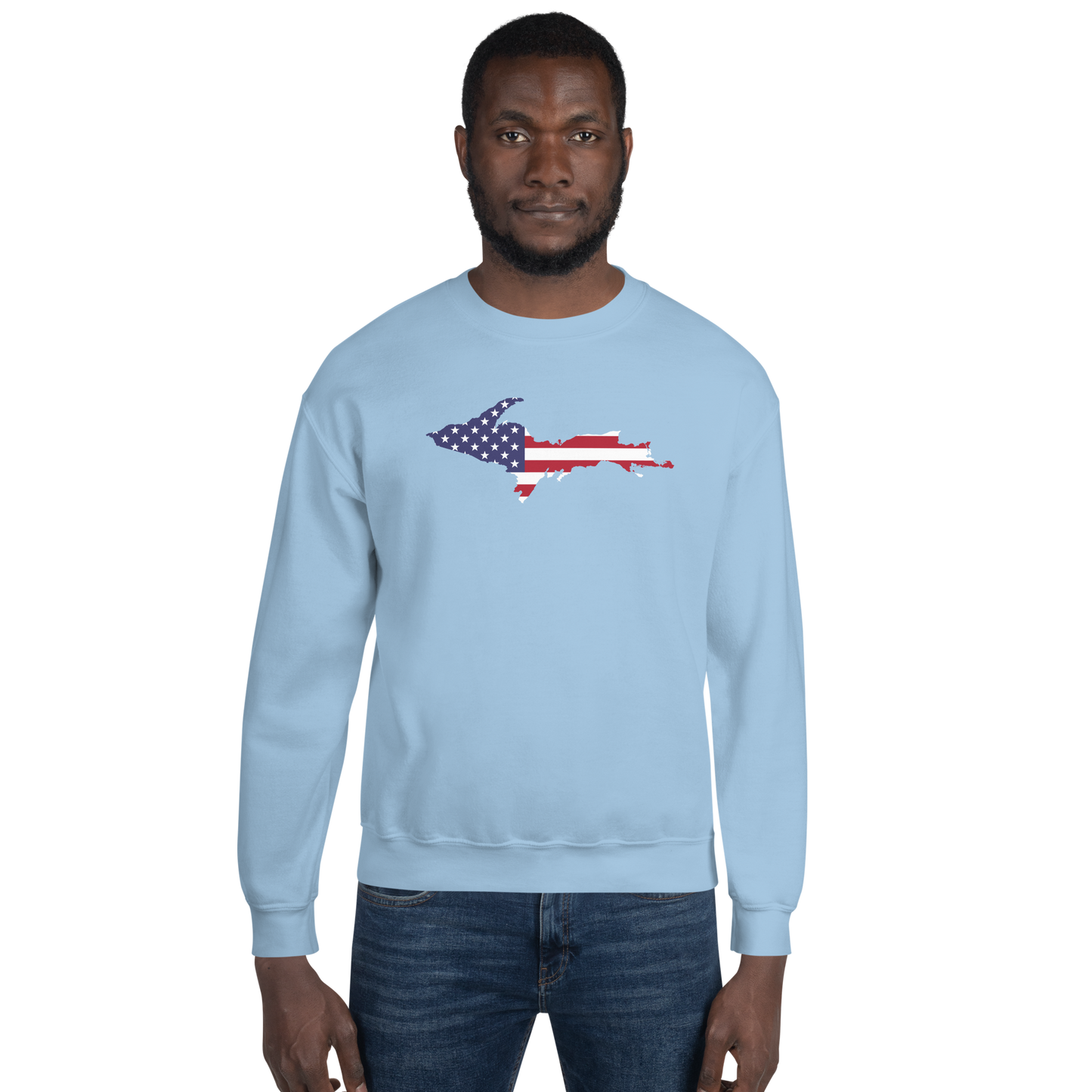 Michigan Upper Peninsula Sweatshirt (w/ UP USA Flag Outline) | Unisex Standard