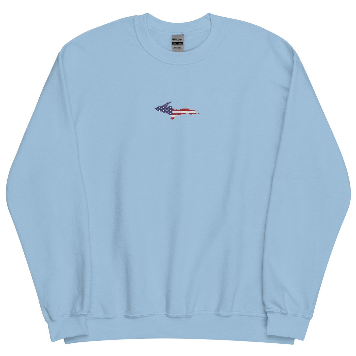 Michigan Upper Peninsula Sweatshirt (w/ Embroidered UP USA Flag Outline) | Unisex Standard