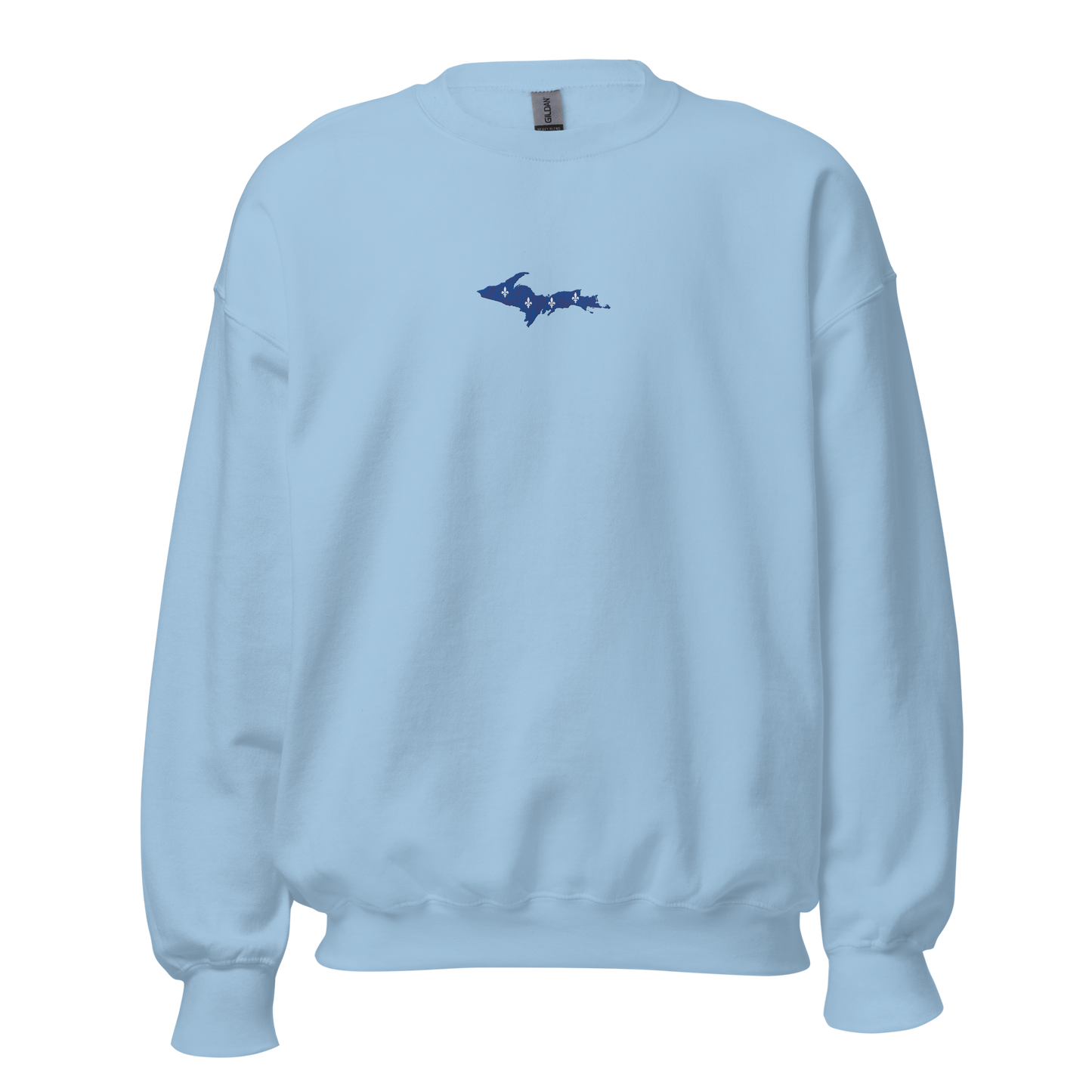 Michigan Upper Peninsula Sweatshirt (w/ Embroidered UP Quebec Flag Outline) | Unisex Standard