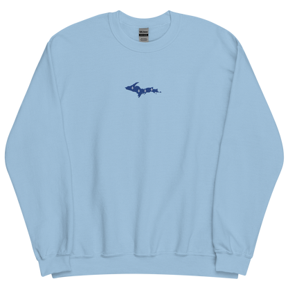 Michigan Upper Peninsula Sweatshirt (w/ Embroidered UP Quebec Flag Outline) | Unisex Standard