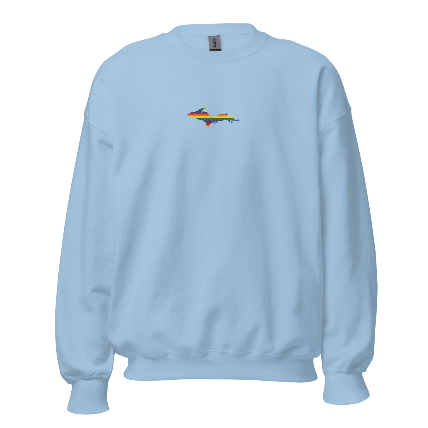 Michigan Upper Peninsula Sweatshirt (w/ Embroidered UP Pride Flag Outline) | Unisex Standard