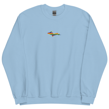 Michigan Upper Peninsula Sweatshirt (w/ Embroidered UP Pride Flag Outline) | Unisex Standard