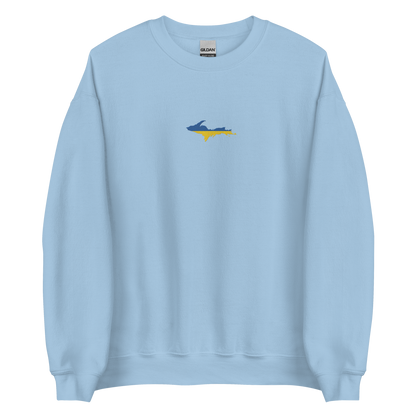 Michigan Upper Peninsula Sweatshirt (w/ Embroidered UP Ukraine Outline) | Unisex Standard