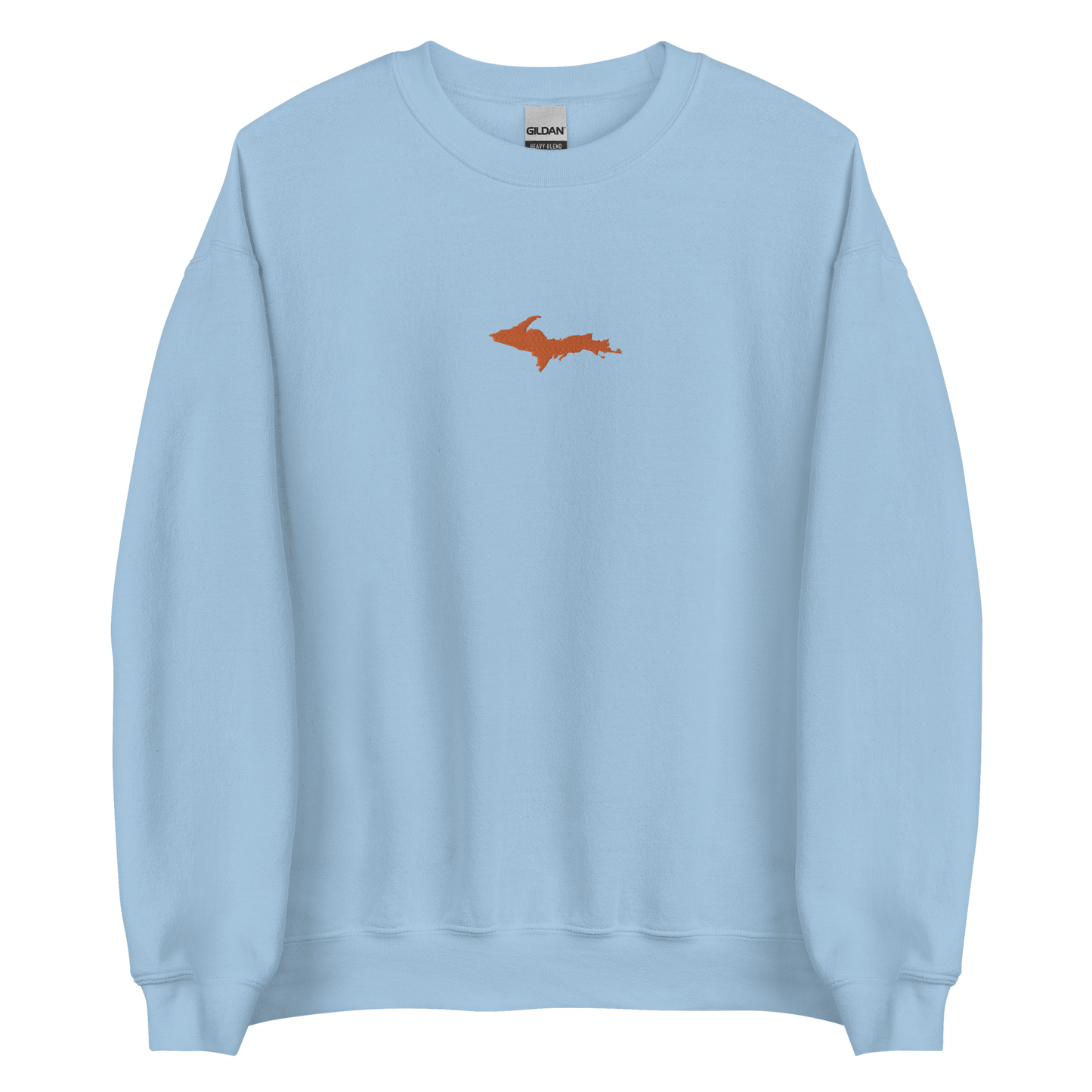 Michigan Upper Peninsula Sweatshirt (w/ Embroidered Orange UP Outline) | Unisex Standard