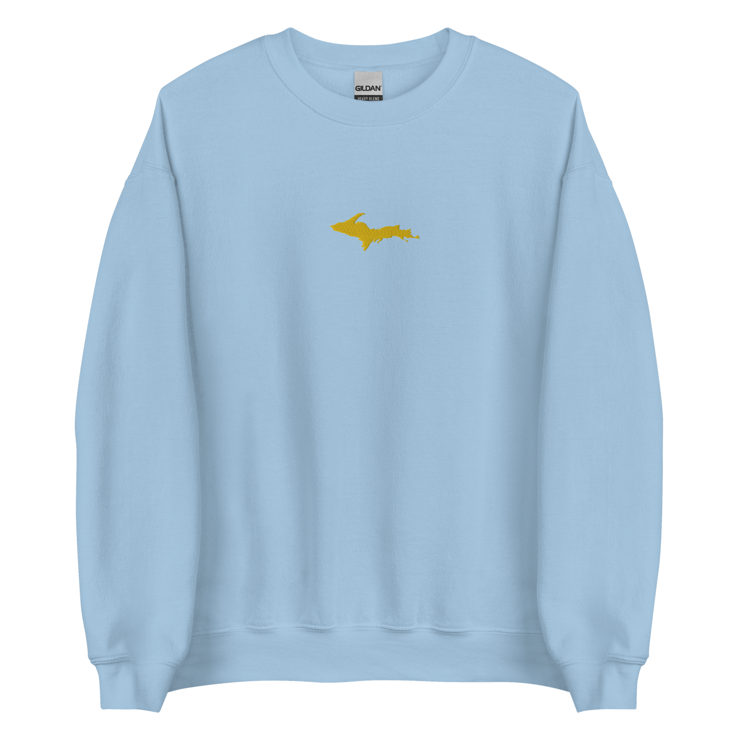 Michigan Upper Peninsula Sweatshirt (w/ Embroidered Gold UP Outline) | Unisex Standard