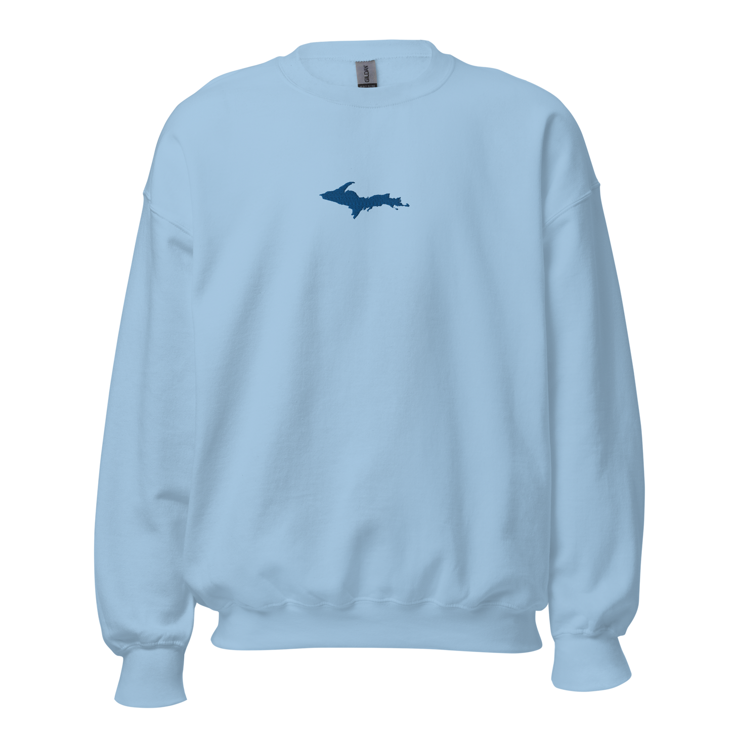 Michigan Upper Peninsula Sweatshirt (w/ Embroidered Azure UP Outline) | Unisex Standard