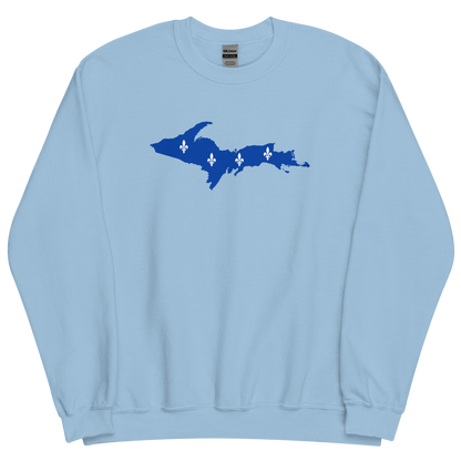 Michigan Upper Peninsula Sweatshirt (w/ UP Quebec Flag Outline) | Unisex Standard