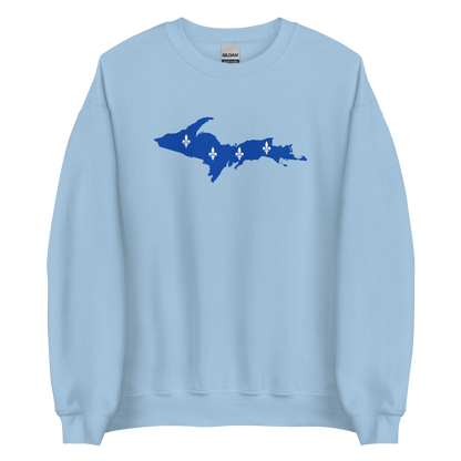 Michigan Upper Peninsula Sweatshirt (w/ UP Quebec Flag Outline) | Unisex Standard