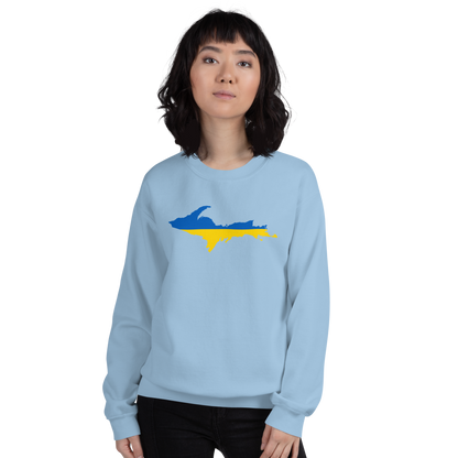 Michigan Upper Peninsula Sweatshirt (w/ UP Ukraine Outline) | Unisex Standard