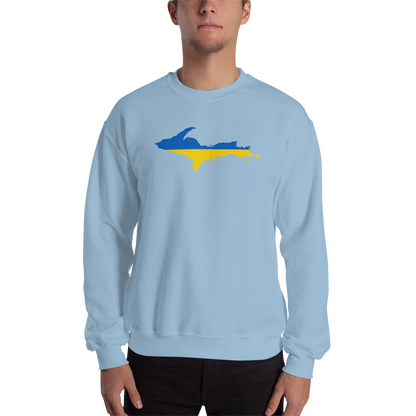 Michigan Upper Peninsula Sweatshirt (w/ UP Ukraine Outline) | Unisex Standard