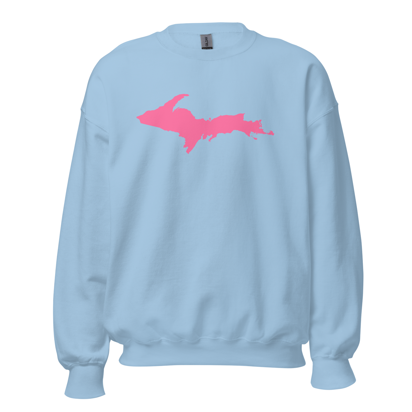 Michigan Upper Peninsula Sweatshirt (w/ Pink UP Outline) | Unisex Standard