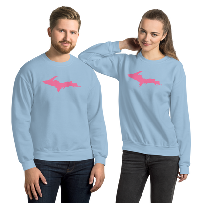 Michigan Upper Peninsula Sweatshirt (w/ Pink UP Outline) | Unisex Standard