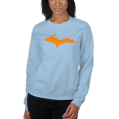 Michigan Upper Peninsula Sweatshirt (w/ Orange UP Outline) | Unisex Standard