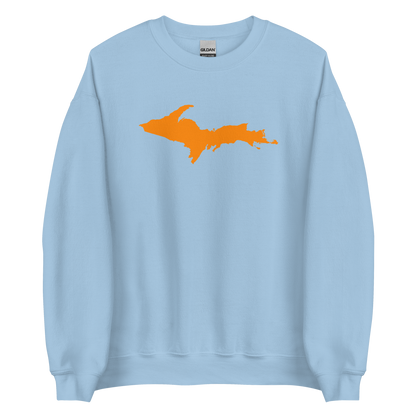 Michigan Upper Peninsula Sweatshirt (w/ Orange UP Outline) | Unisex Standard