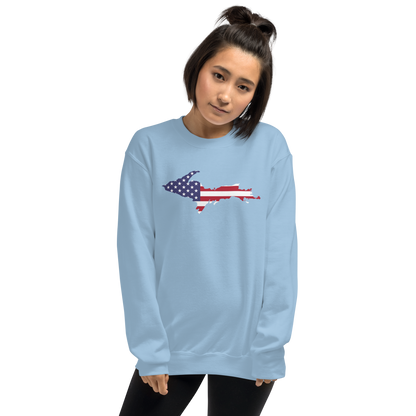 Michigan Upper Peninsula Sweatshirt (w/ UP USA Flag Outline) | Unisex Standard