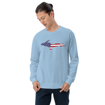 Michigan Upper Peninsula Sweatshirt (w/ UP USA Flag Outline) | Unisex Standard