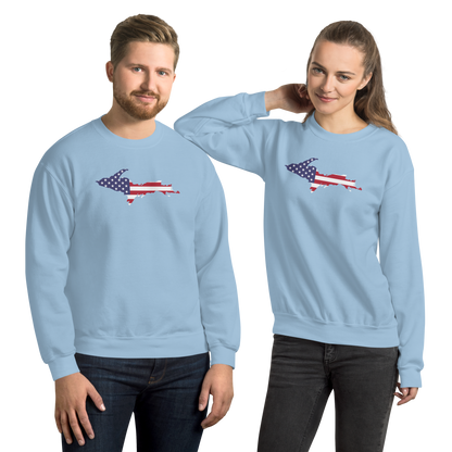 Michigan Upper Peninsula Sweatshirt (w/ UP USA Flag Outline) | Unisex Standard