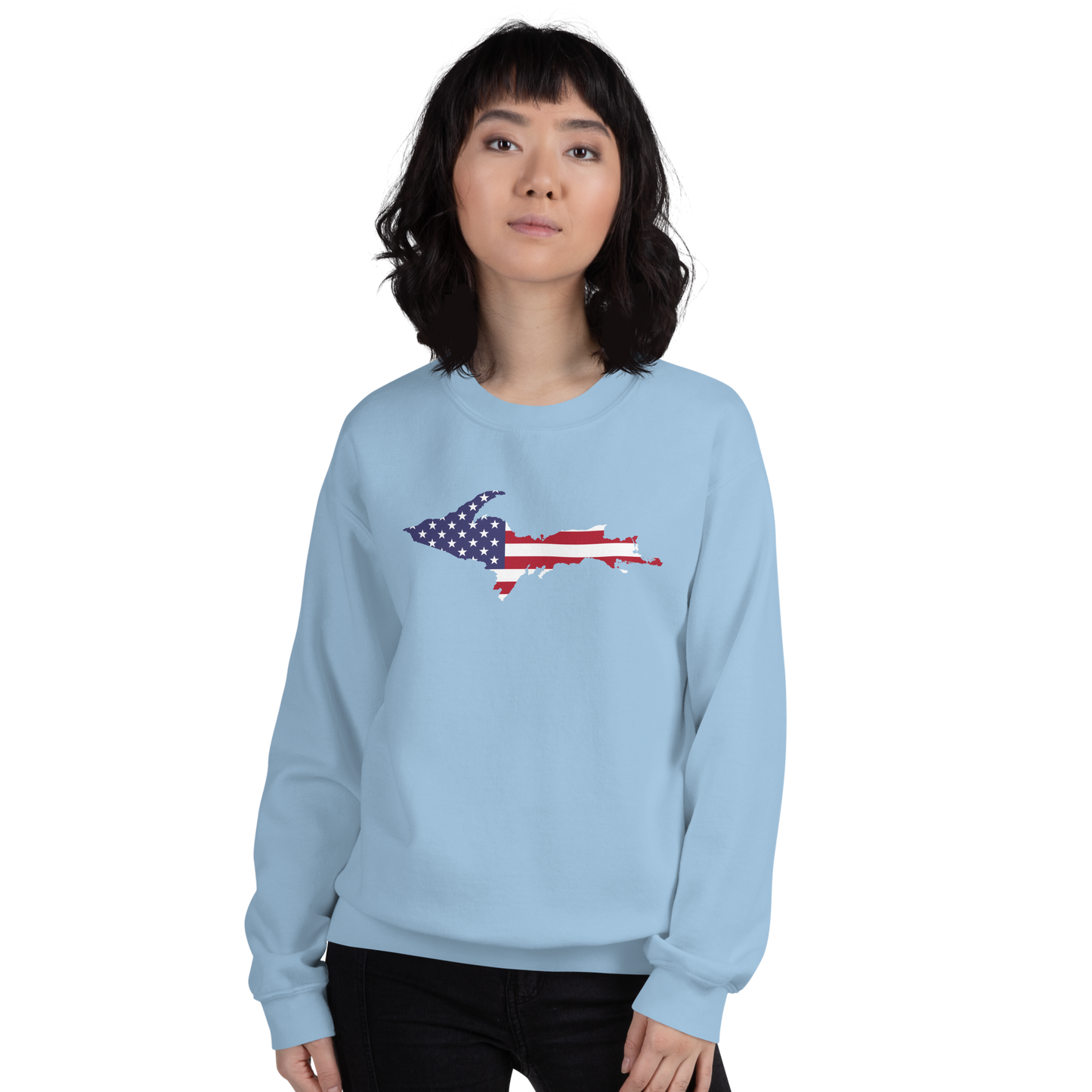 Michigan Upper Peninsula Sweatshirt (w/ UP USA Flag Outline) | Unisex Standard