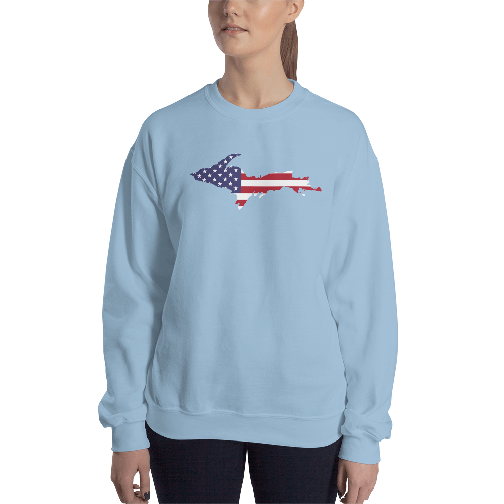 Michigan Upper Peninsula Sweatshirt (w/ UP USA Flag Outline) | Unisex Standard