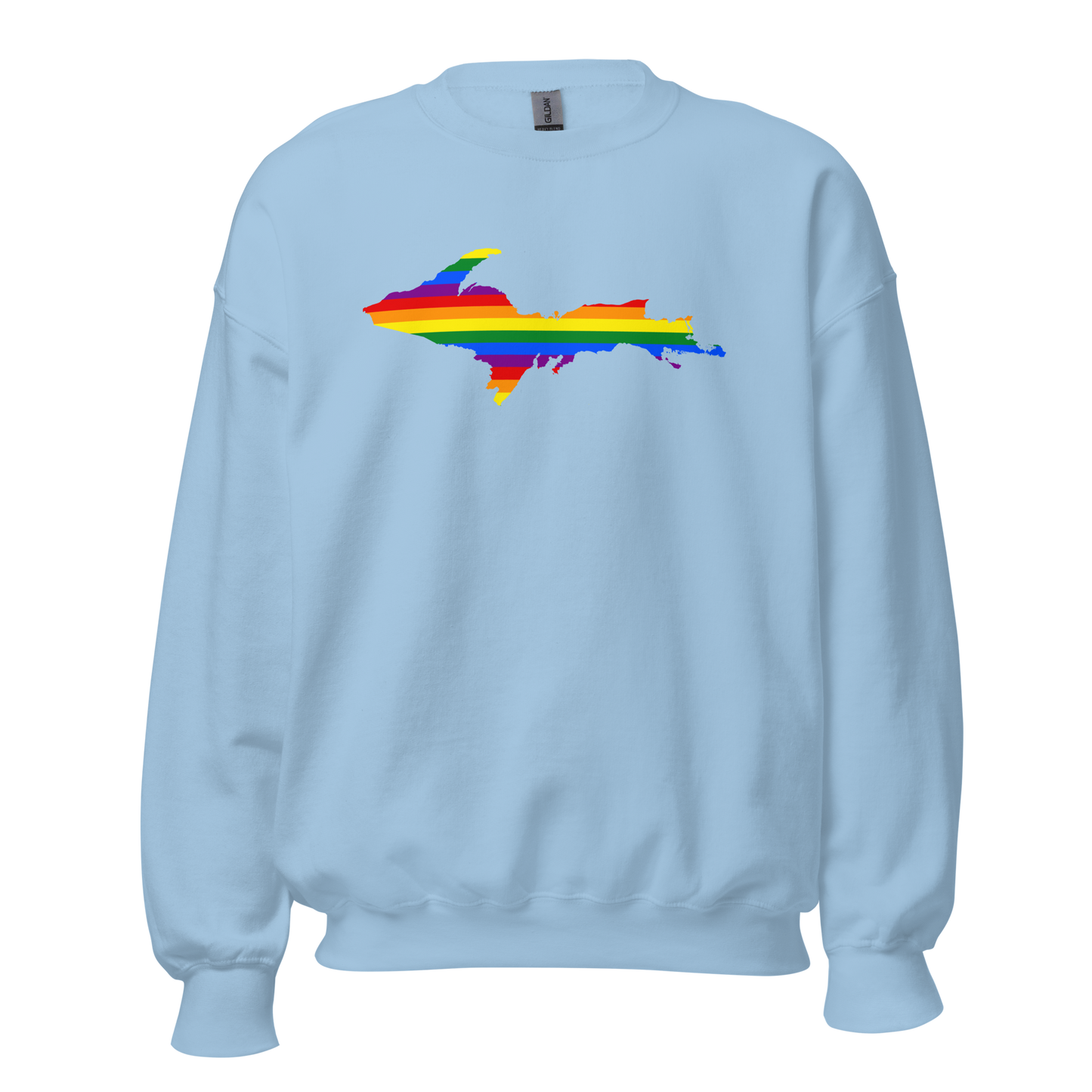 Michigan Upper Peninsula Sweatshirt (w/ UP Pride Flag Outline) | Unisex Standard